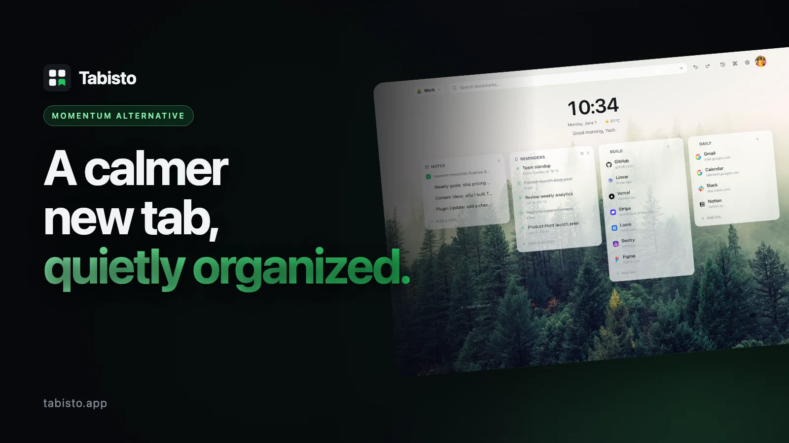 Tabisto, a Momentum alternative