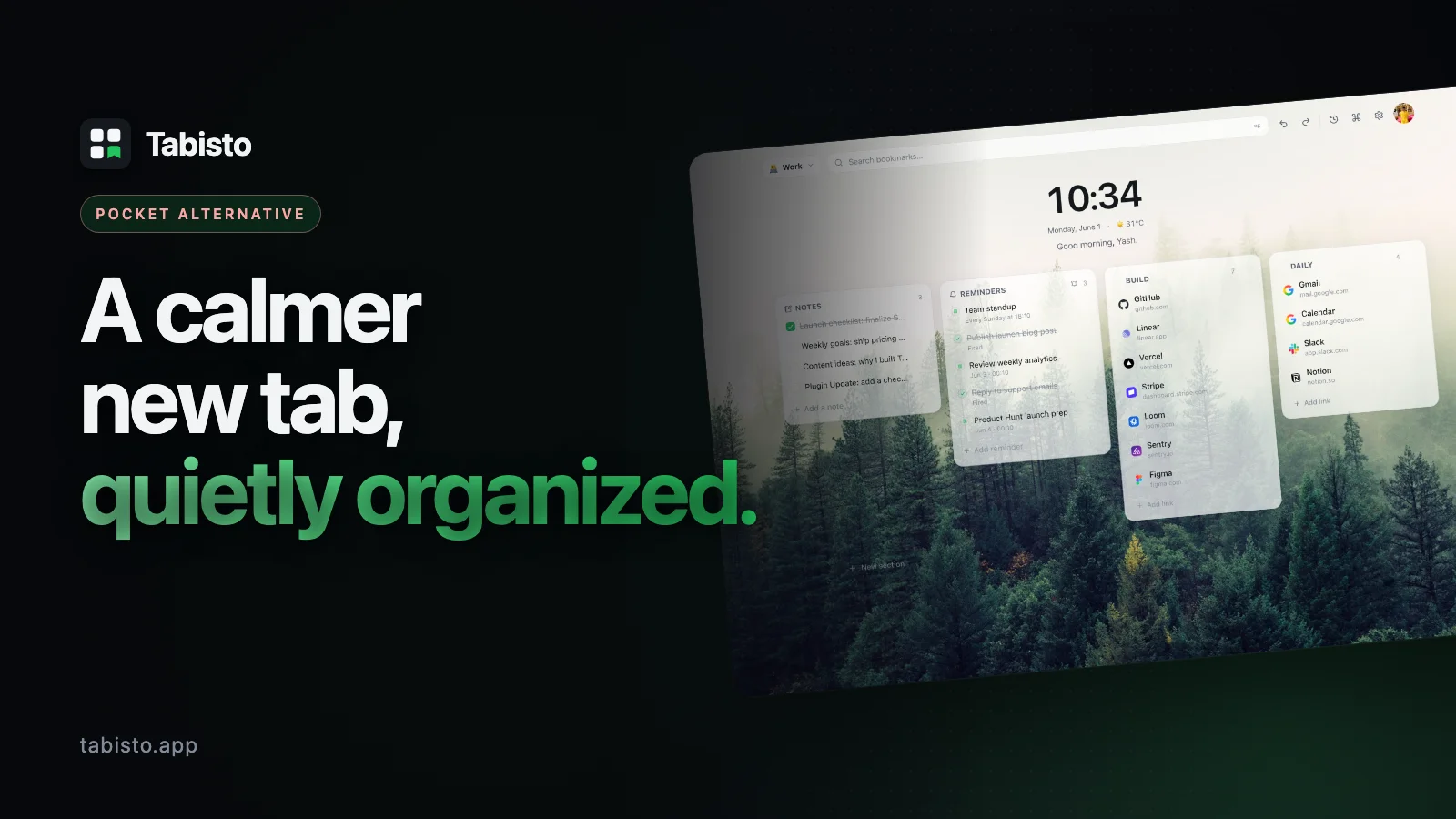 Tabisto, a Pocket alternative
