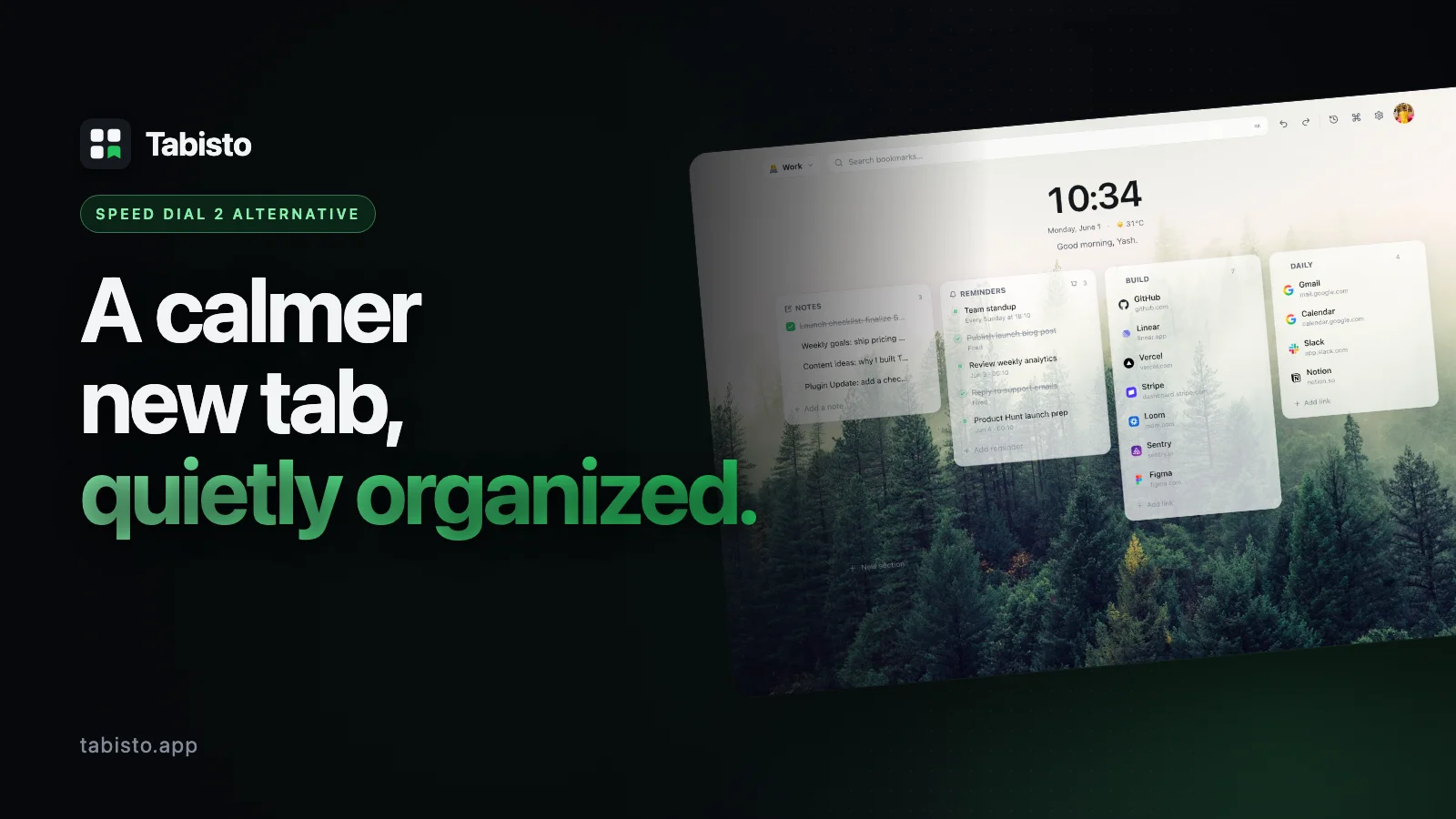 Tabisto, a Speed Dial 2 alternative