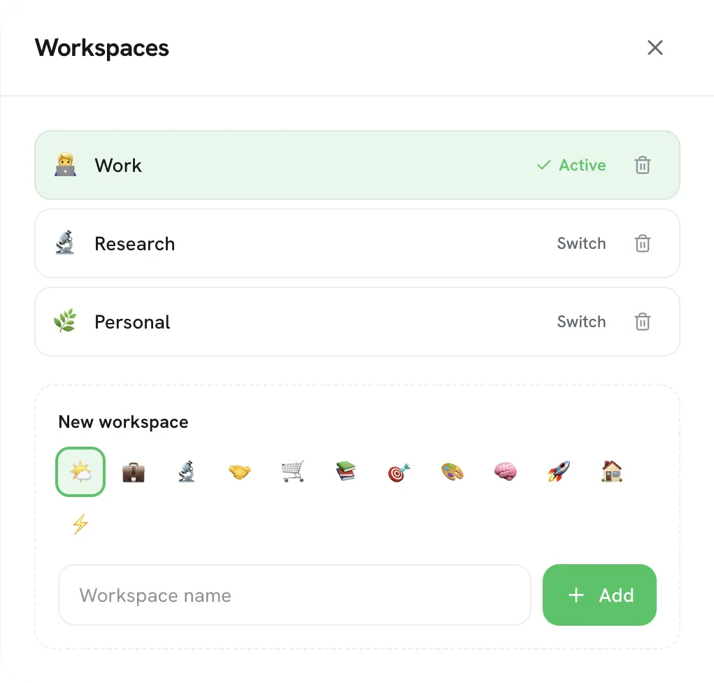 Workspaces